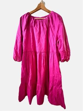 Chico’s Women’s Bahamian Pink Balloon Sleeve Dress